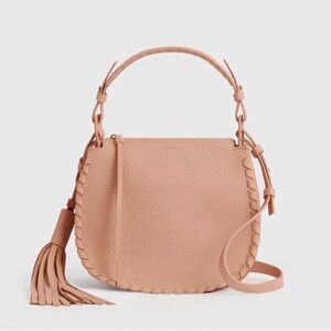 NWT All Saints Nude Pink Mori Lea Crossbody Bag